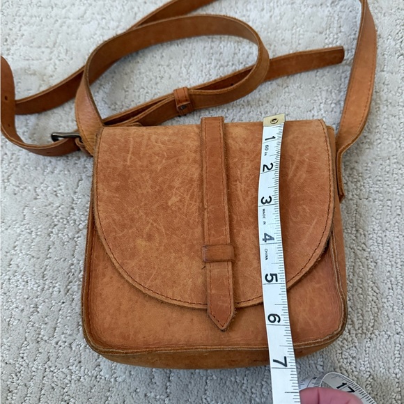 ABLE Tirhas Saddle Crossbody Bag In Cognac Leather - Picture 8 of 8